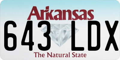 AR license plate 643LDX