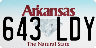 AR license plate 643LDY