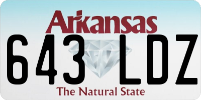AR license plate 643LDZ