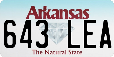 AR license plate 643LEA