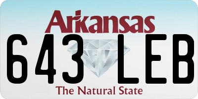 AR license plate 643LEB