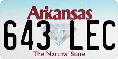 AR license plate 643LEC