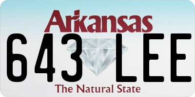 AR license plate 643LEE