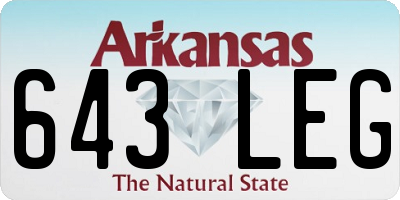 AR license plate 643LEG