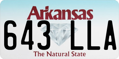 AR license plate 643LLA