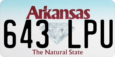 AR license plate 643LPU