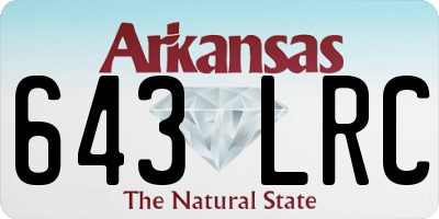 AR license plate 643LRC