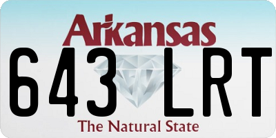 AR license plate 643LRT