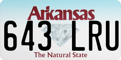 AR license plate 643LRU
