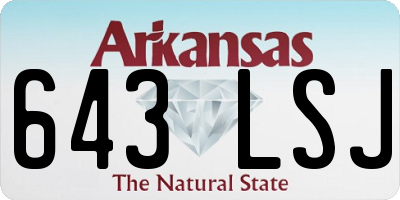 AR license plate 643LSJ