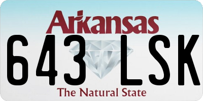 AR license plate 643LSK
