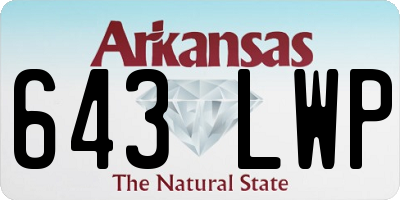 AR license plate 643LWP