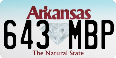 AR license plate 643MBP