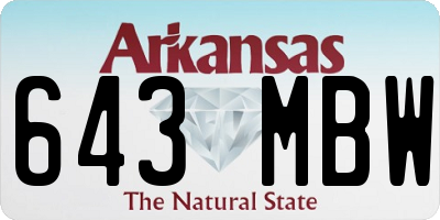 AR license plate 643MBW