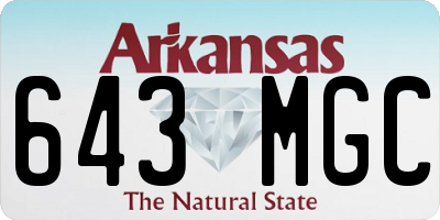 AR license plate 643MGC
