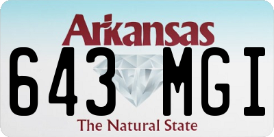AR license plate 643MGI
