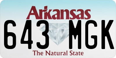 AR license plate 643MGK