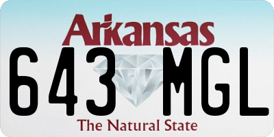 AR license plate 643MGL