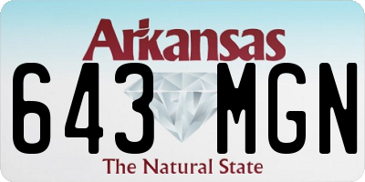 AR license plate 643MGN