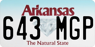AR license plate 643MGP