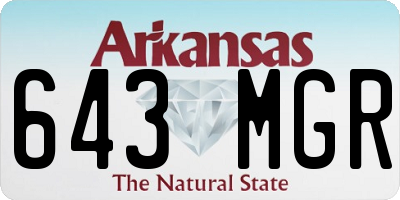 AR license plate 643MGR