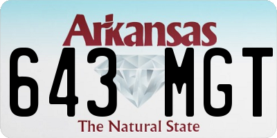 AR license plate 643MGT