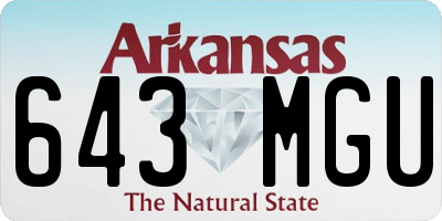AR license plate 643MGU