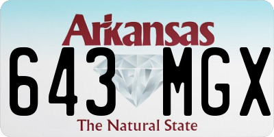 AR license plate 643MGX