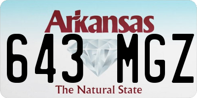 AR license plate 643MGZ