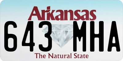 AR license plate 643MHA