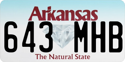AR license plate 643MHB