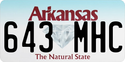 AR license plate 643MHC