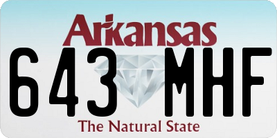 AR license plate 643MHF