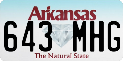 AR license plate 643MHG