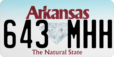 AR license plate 643MHH