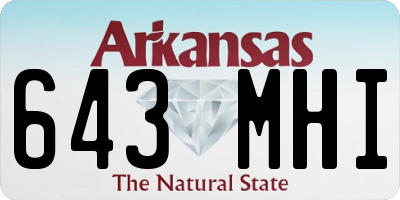 AR license plate 643MHI
