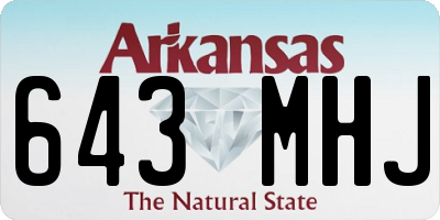 AR license plate 643MHJ
