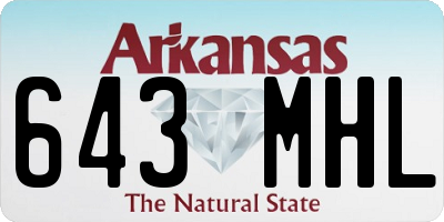 AR license plate 643MHL