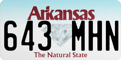 AR license plate 643MHN