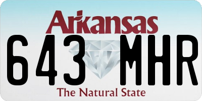 AR license plate 643MHR