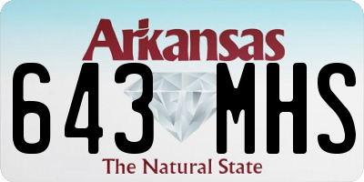 AR license plate 643MHS