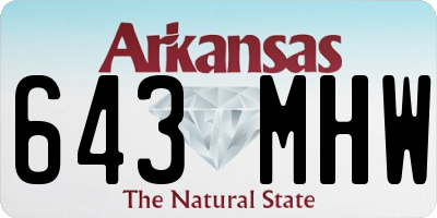 AR license plate 643MHW
