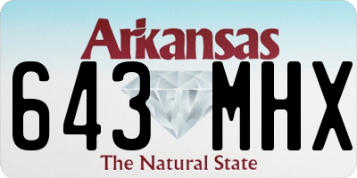 AR license plate 643MHX