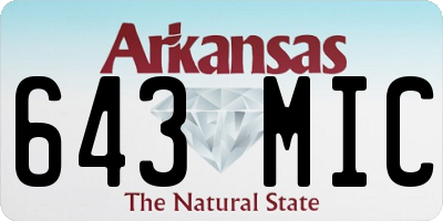 AR license plate 643MIC