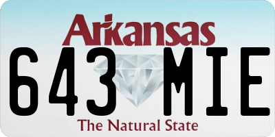 AR license plate 643MIE