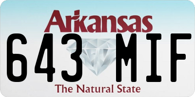 AR license plate 643MIF