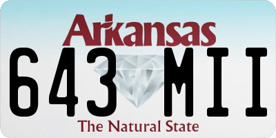 AR license plate 643MII