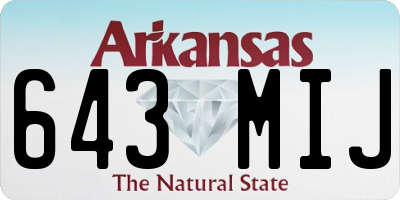 AR license plate 643MIJ