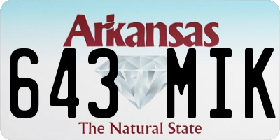 AR license plate 643MIK