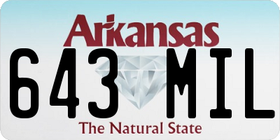 AR license plate 643MIL